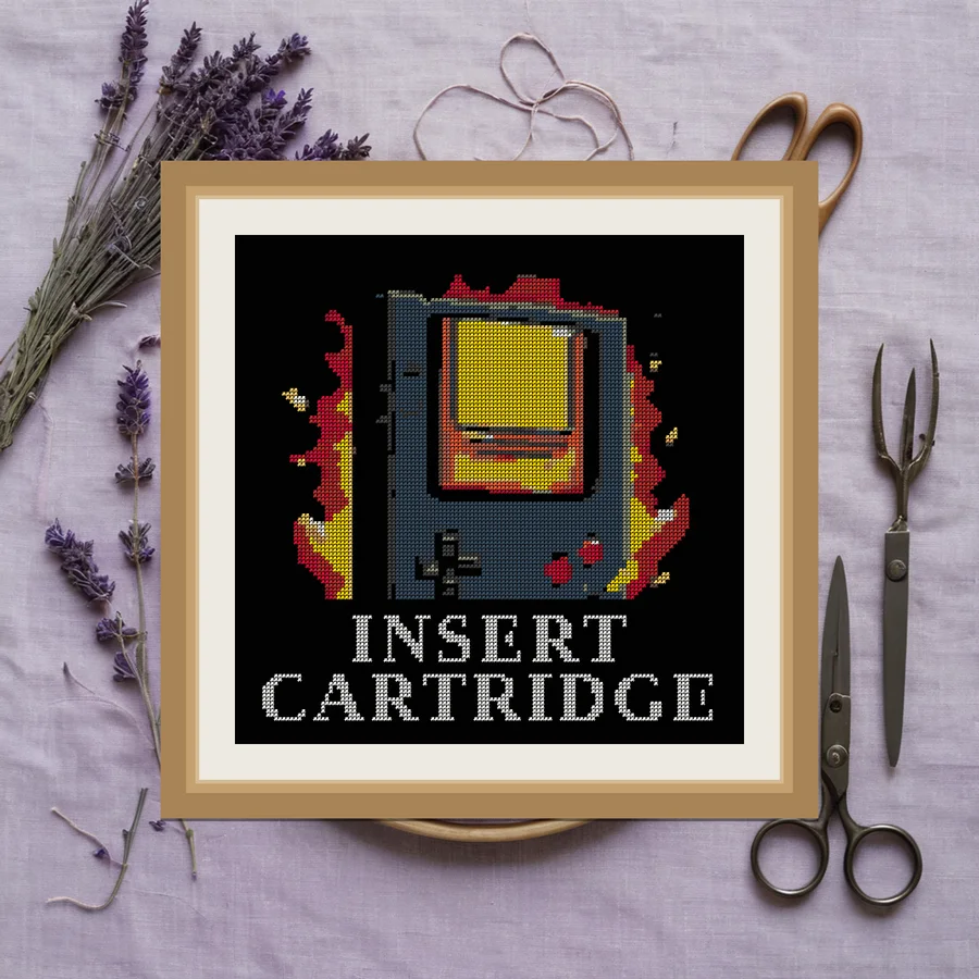 Insert Cartridge cross stitch pattern