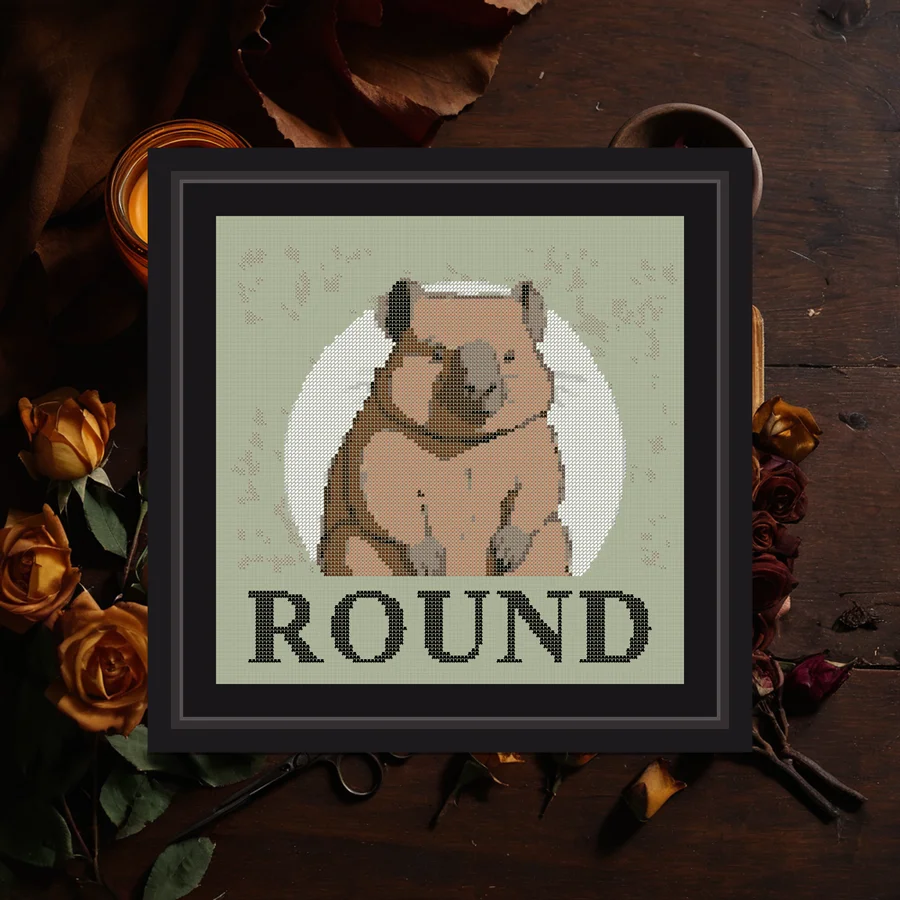Round cross stitch pattern