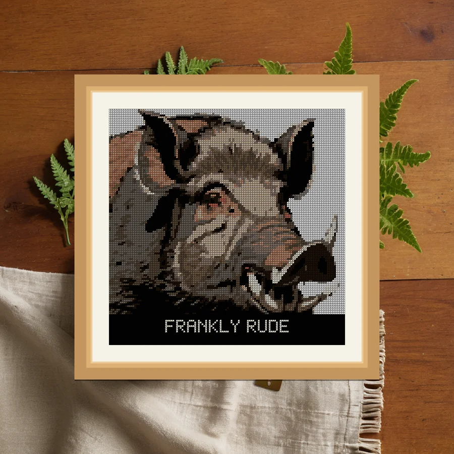 Rude cross stitch pattern