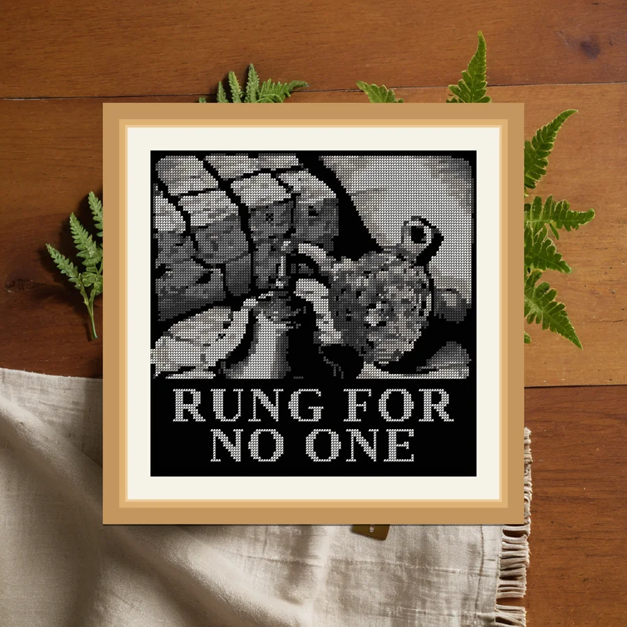 Rung For No One cross stitch pattern