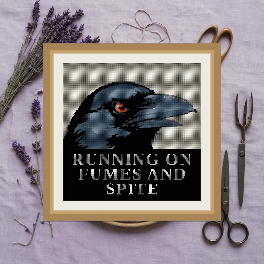 Running On Fumes And Spite cross stitch pattern