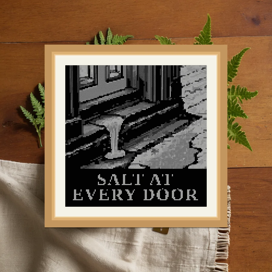 Salt At Every Door cross stitch pattern