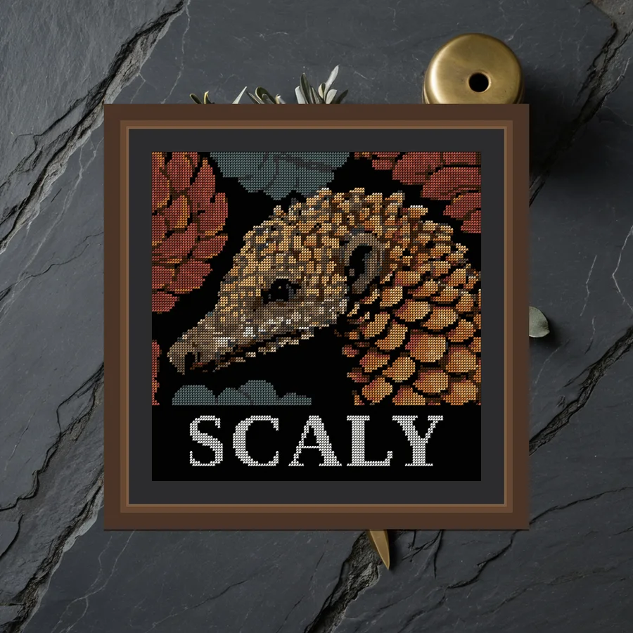 Scaly cross stitch pattern