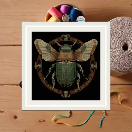Scarab cross stitch pattern
