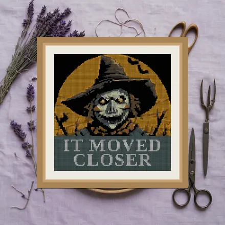 It Moved Closer cross stitch pattern