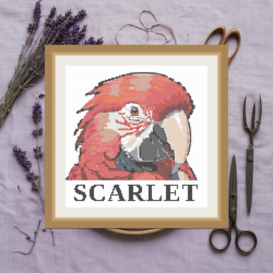 Scarlet cross stitch pattern