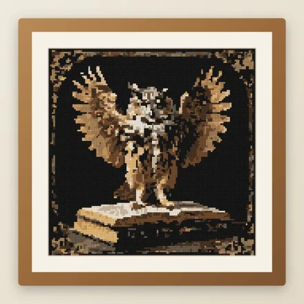 Scholar's Owl cross stitch pattern