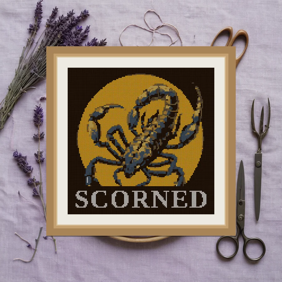 Scorned cross stitch pattern