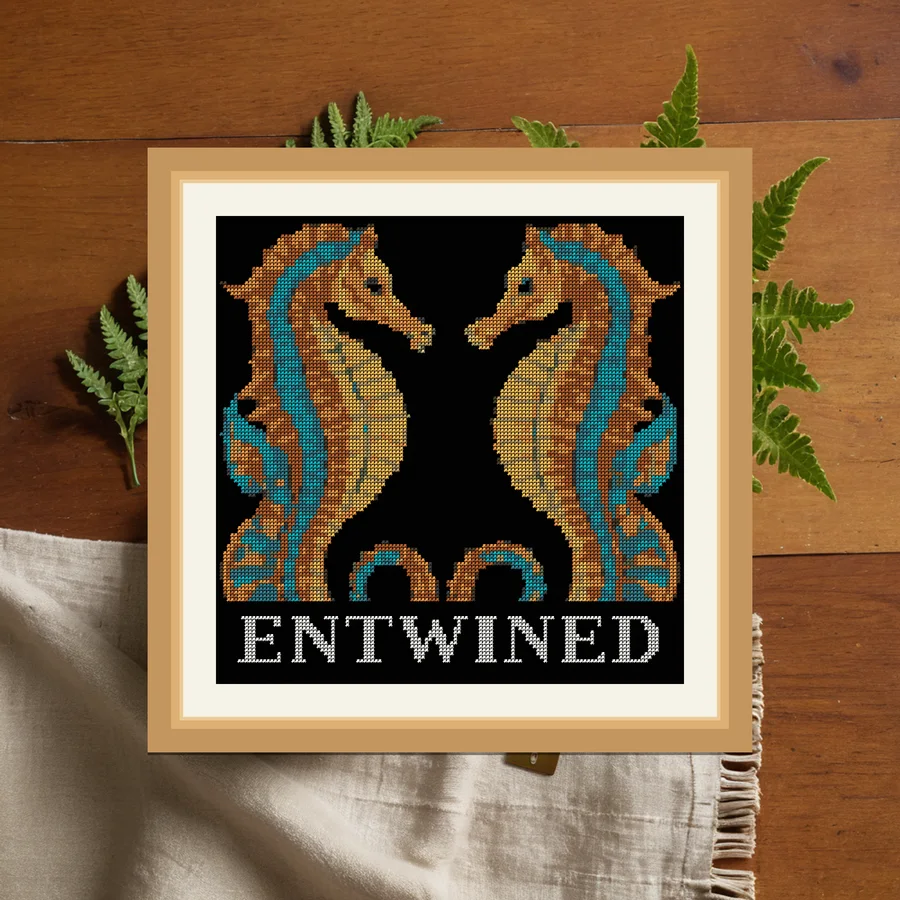 Entwined cross stitch pattern