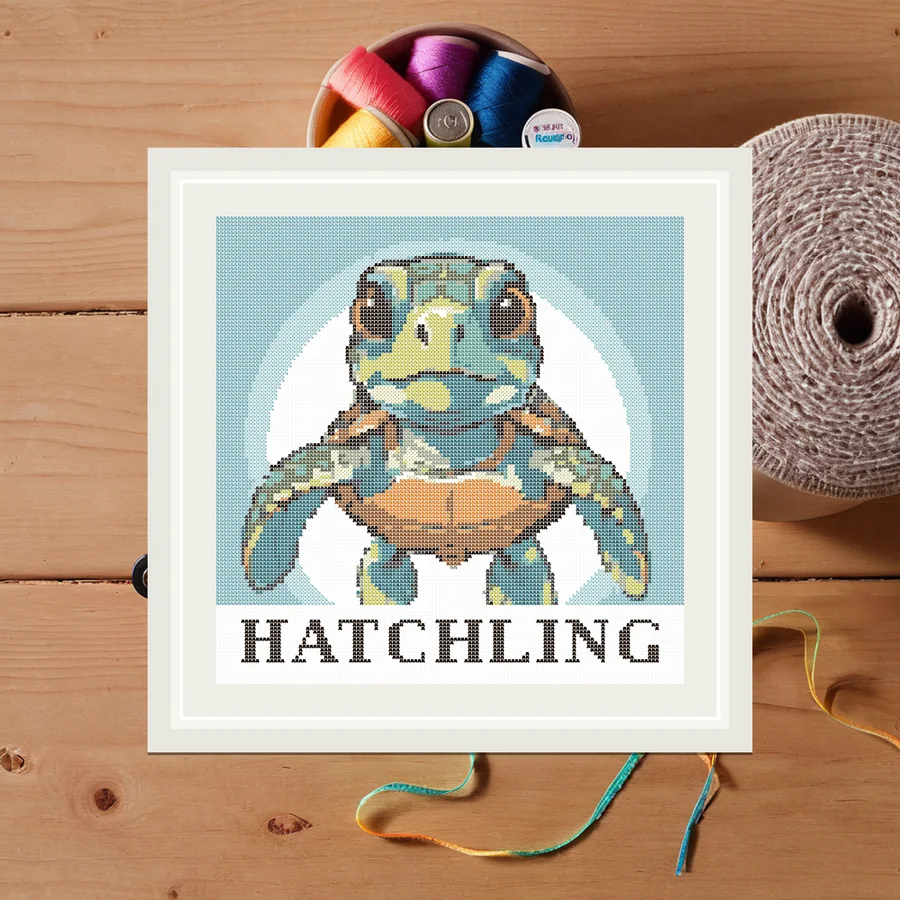 Hatchling cross stitch pattern