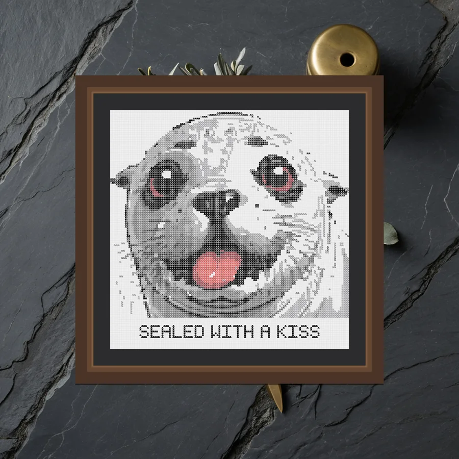 Sealed With A Kiss cross stitch pattern