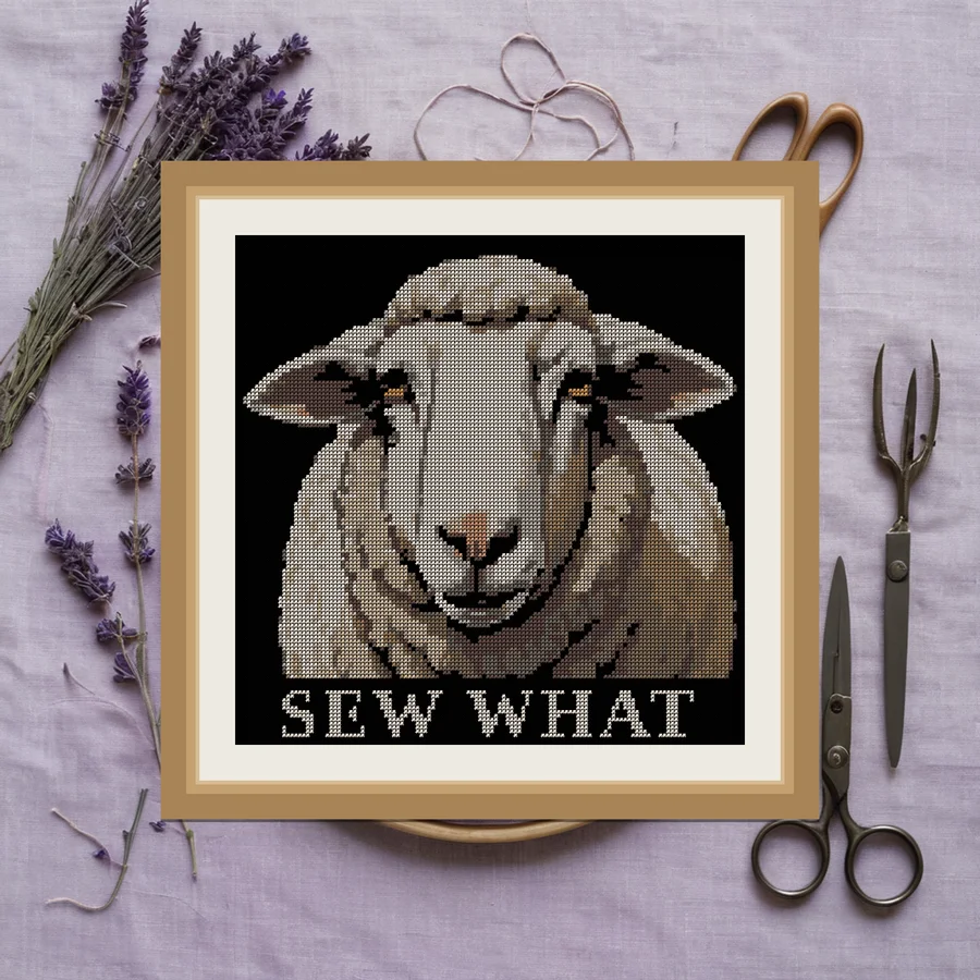 Sew What cross stitch pattern