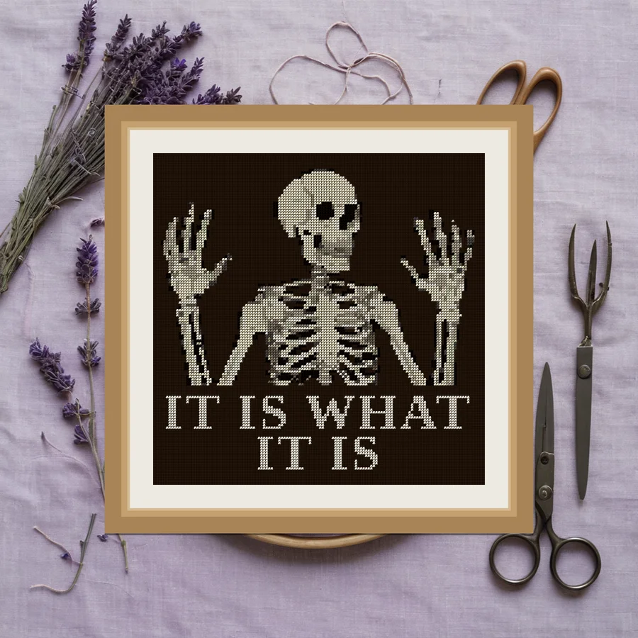 It Is What It Is cross stitch pattern