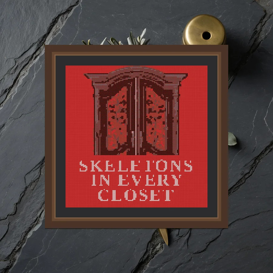 Skeletons In Every Closet cross stitch pattern