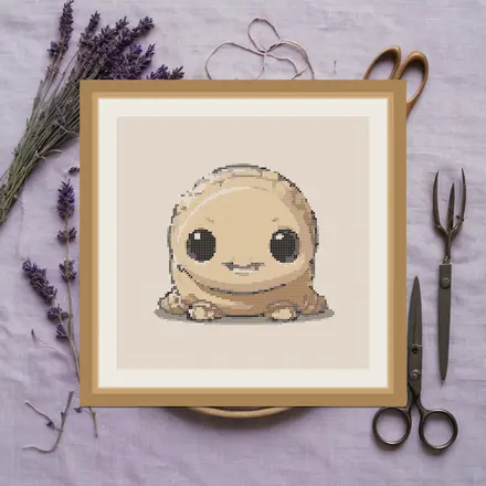 Skull Snail cross stitch pattern