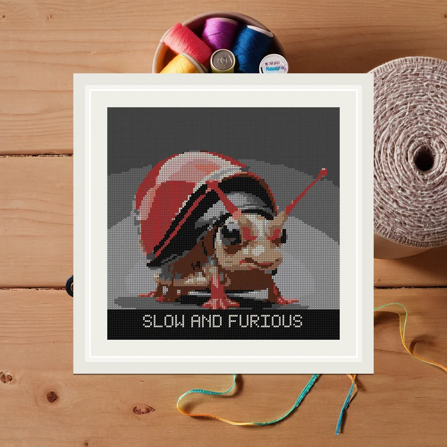 Slow and Furious cross stitch pattern