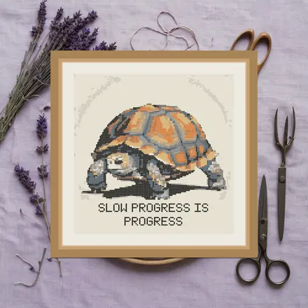 Slow Progress cross stitch pattern