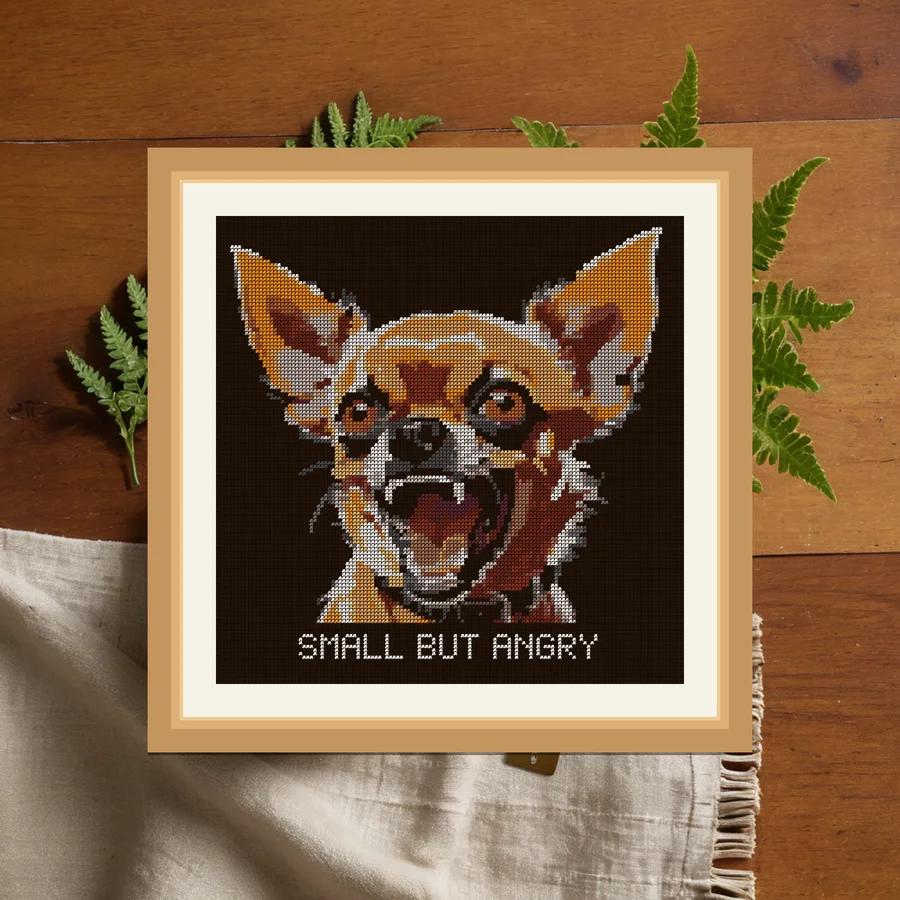 Small But Angry cross stitch pattern