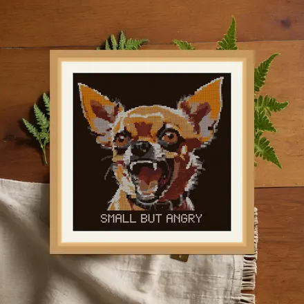 Small But Angry cross stitch pattern