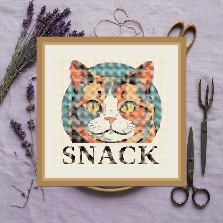 Snack cross stitch pattern