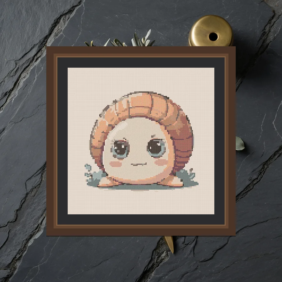 Snail House Skull cross stitch pattern