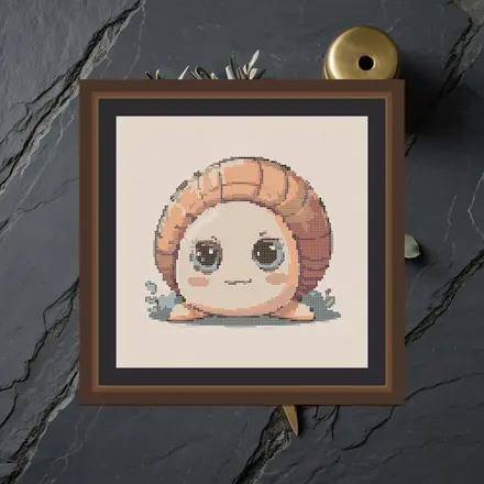 Snail House Skull cross stitch pattern