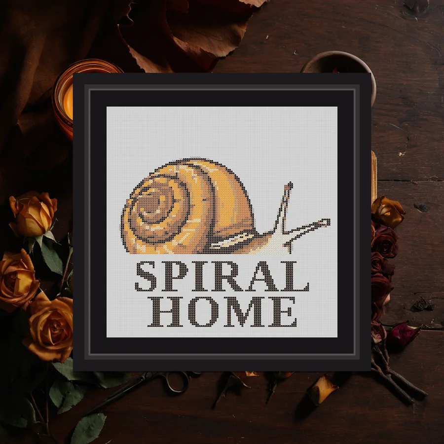 Spiral Home cross stitch pattern