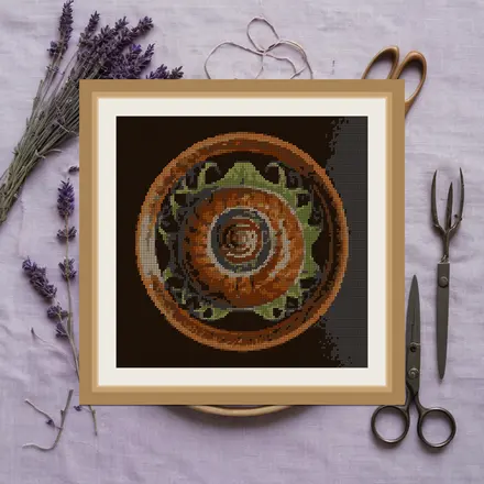 Snail Shell Spiral cross stitch pattern