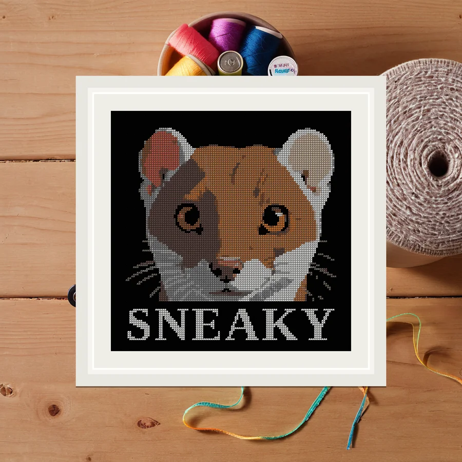 Sneaky cross stitch pattern