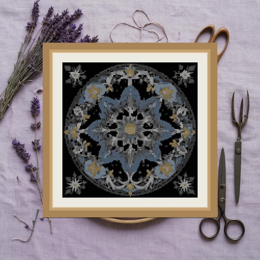 Snowflake Mandala cross stitch pattern