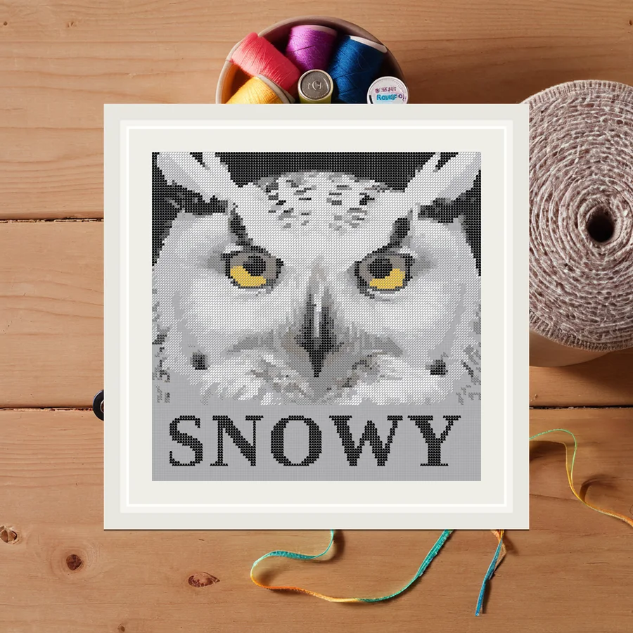 Snowy cross stitch pattern
