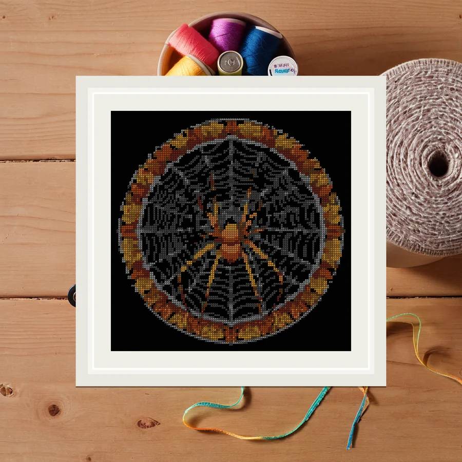 Spider And Web Mandala cross stitch pattern