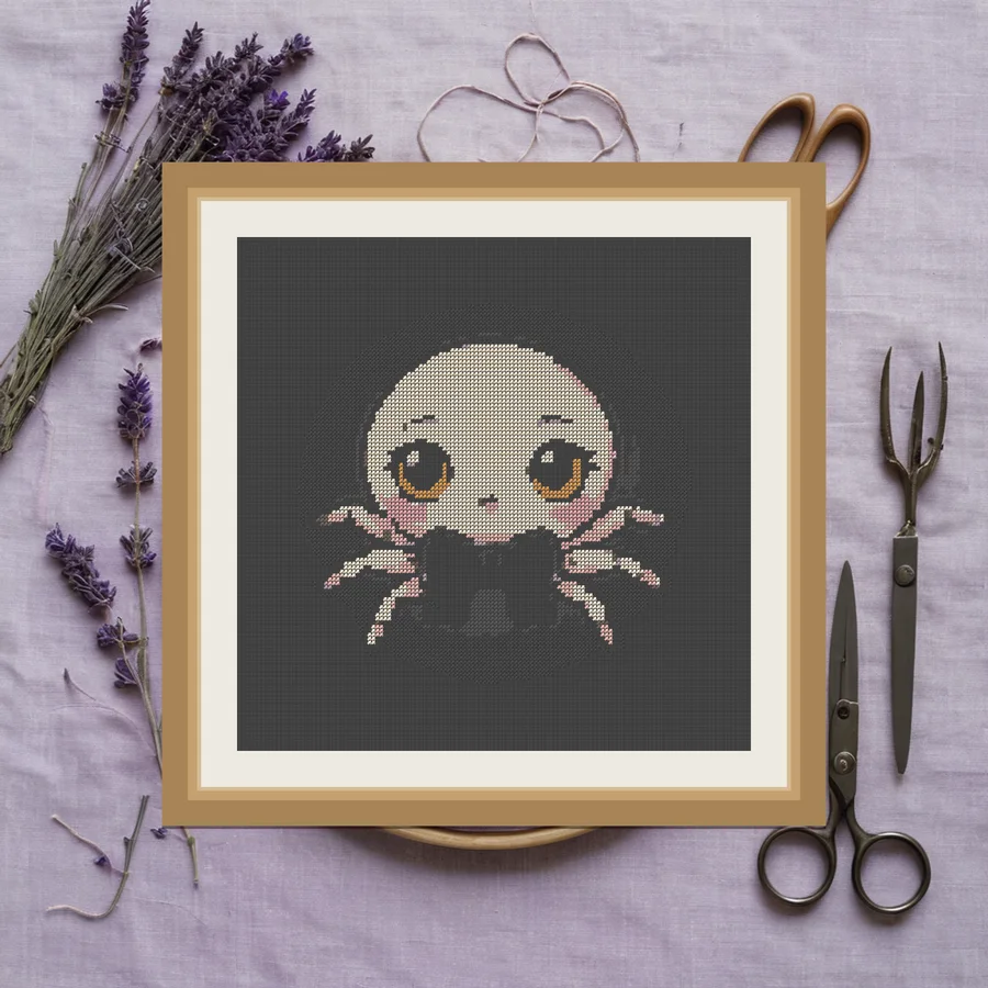 Spider Bow cross stitch pattern