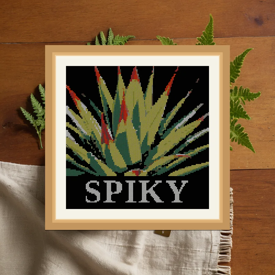 Spiky cross stitch pattern