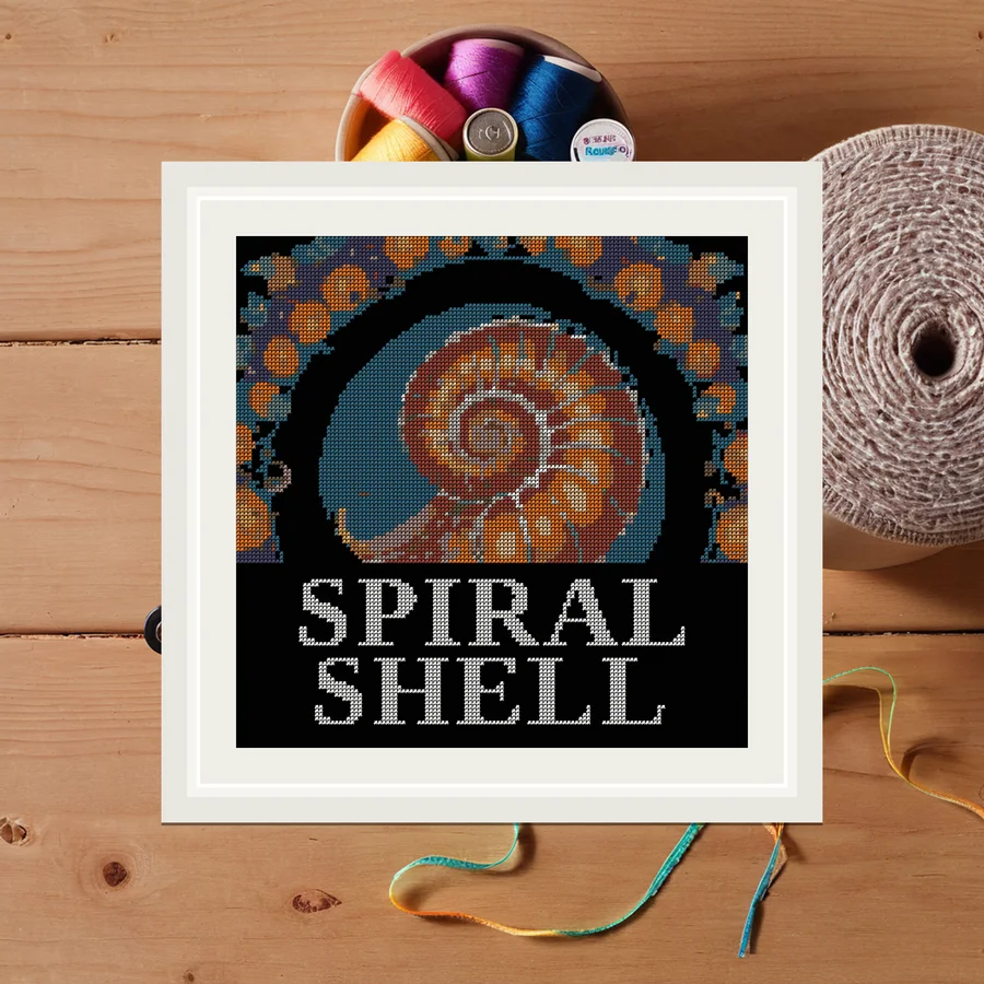 Spiral cross stitch pattern