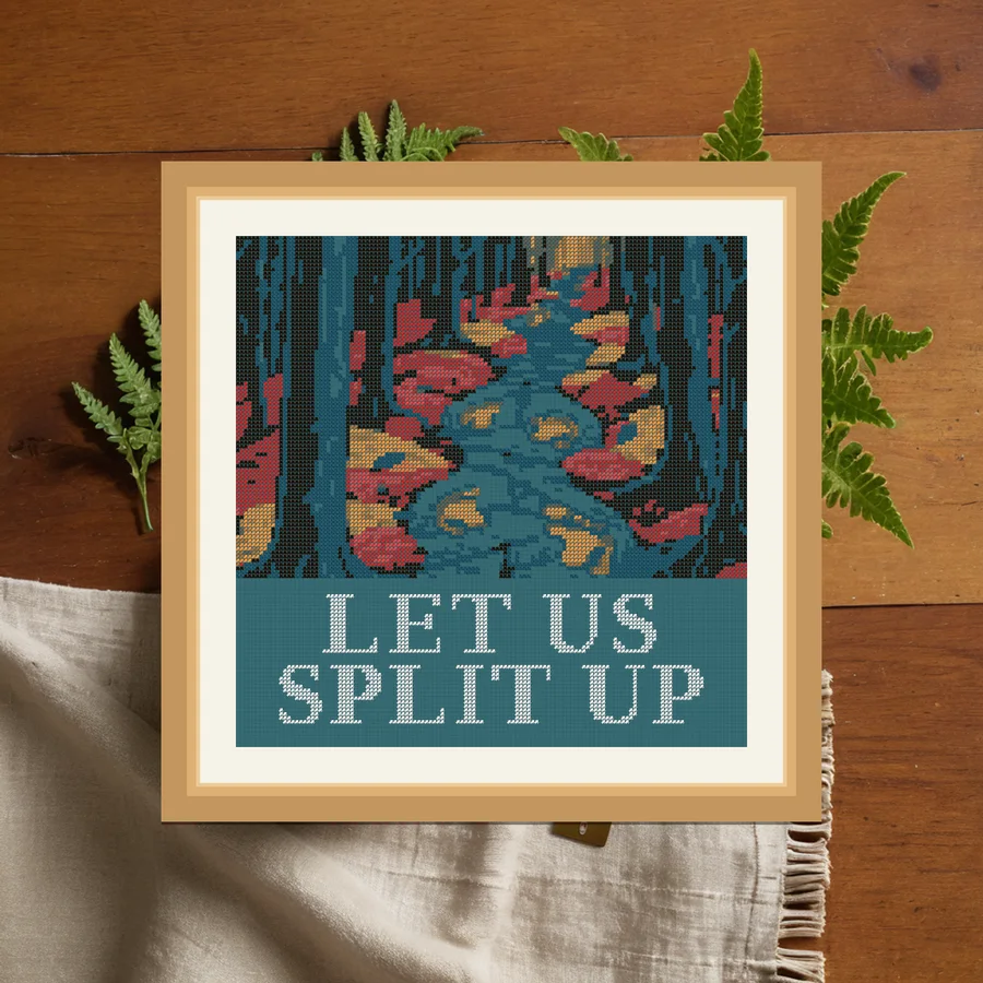 Let Us Split Up cross stitch pattern