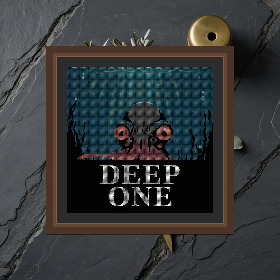 Deep One cross stitch pattern