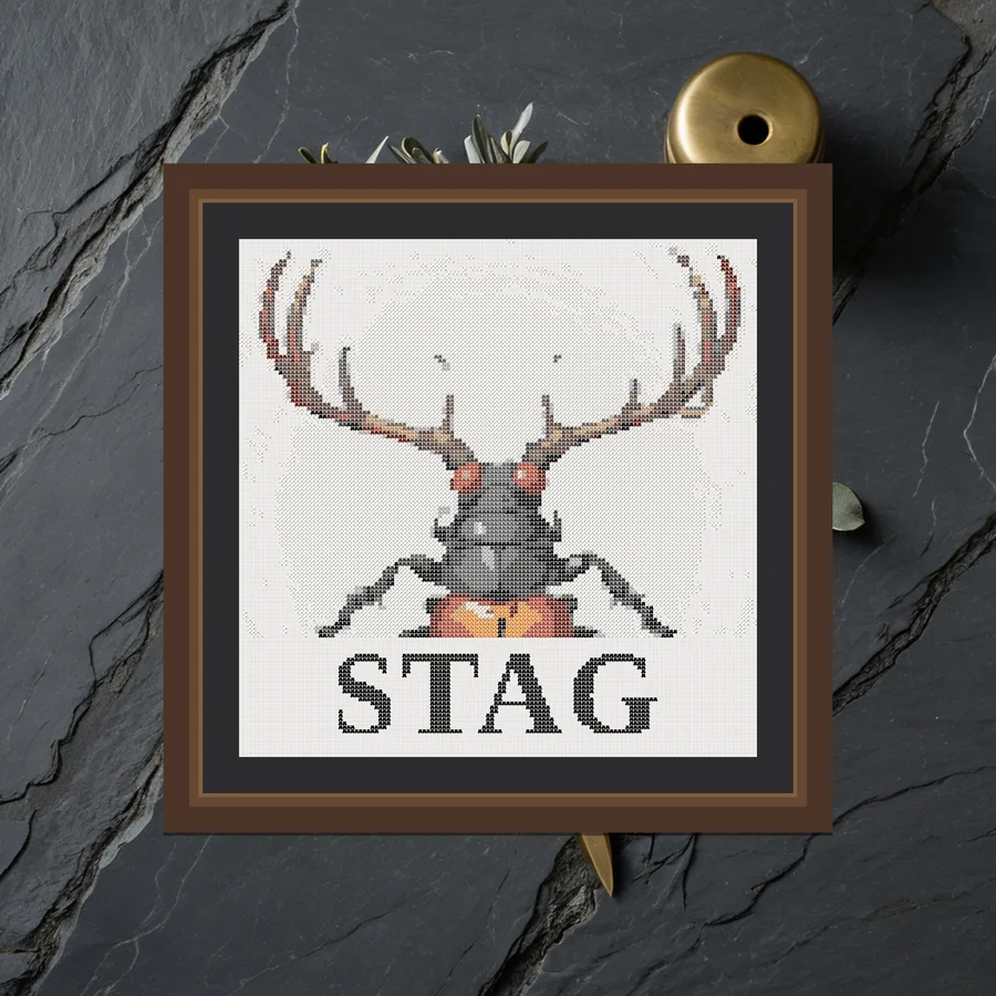 Stag cross stitch pattern