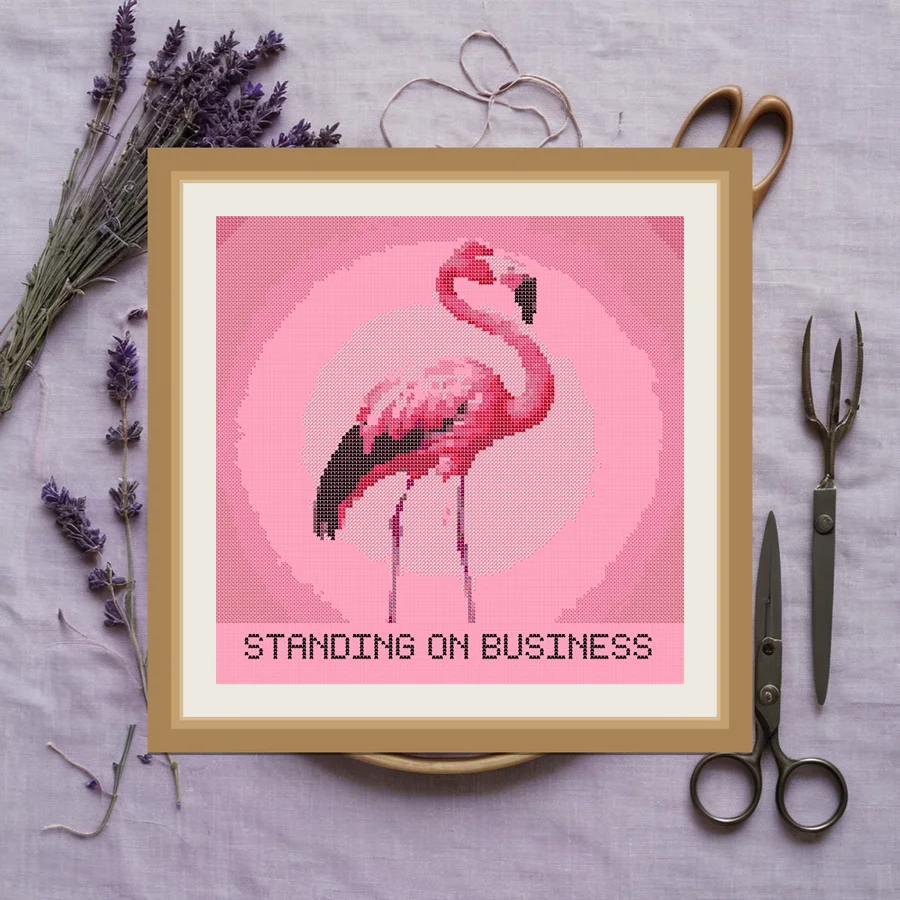 Standing On Business cross stitch pattern
