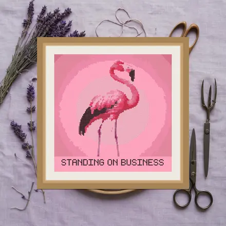 Standing On Business cross stitch pattern