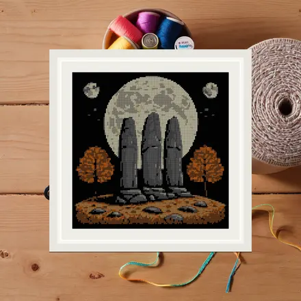 Standing Stones cross stitch pattern