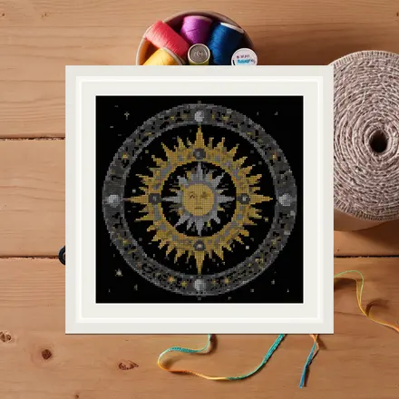 Star Chart Quadrant cross stitch pattern