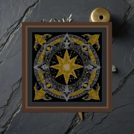 Star Lantern cross stitch pattern