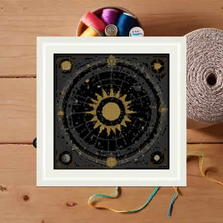 Star Map Rectangle cross stitch pattern