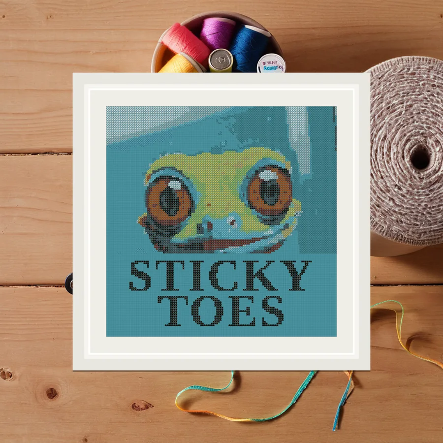 Sticky Toes cross stitch pattern