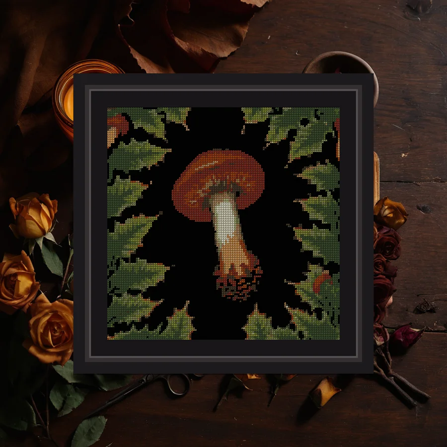 Stinkhorn cross stitch pattern