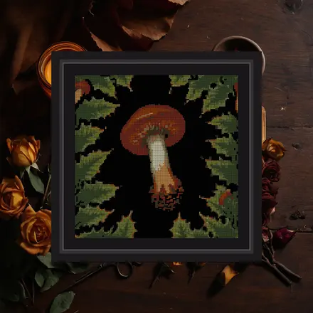 Stinkhorn cross stitch pattern