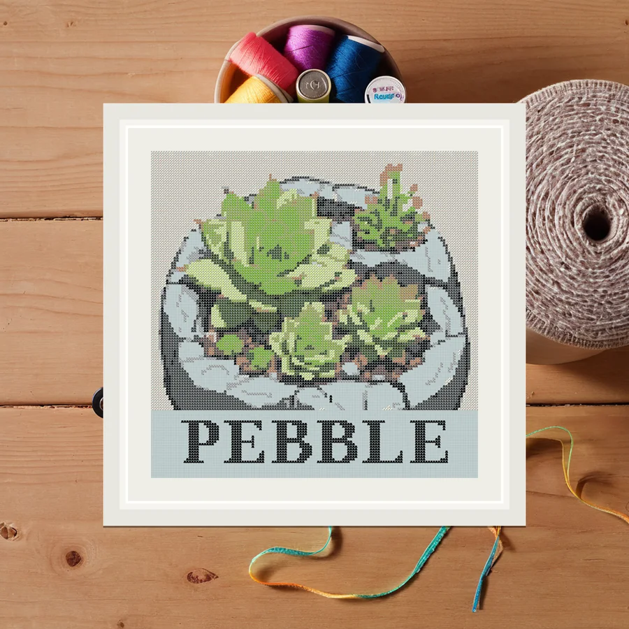 Stone Plant cross stitch pattern