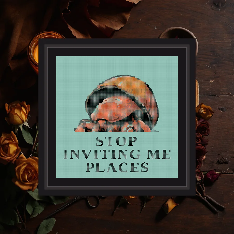 Stop Inviting Me Places cross stitch pattern