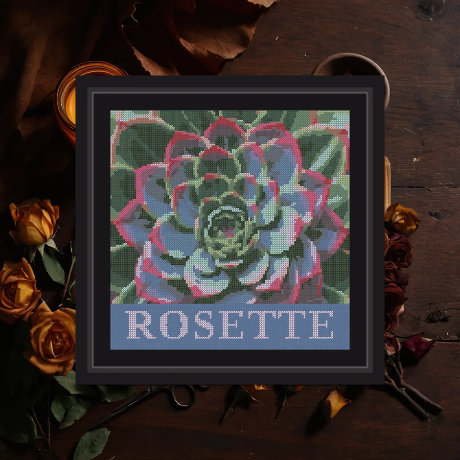 Rosette cross stitch pattern